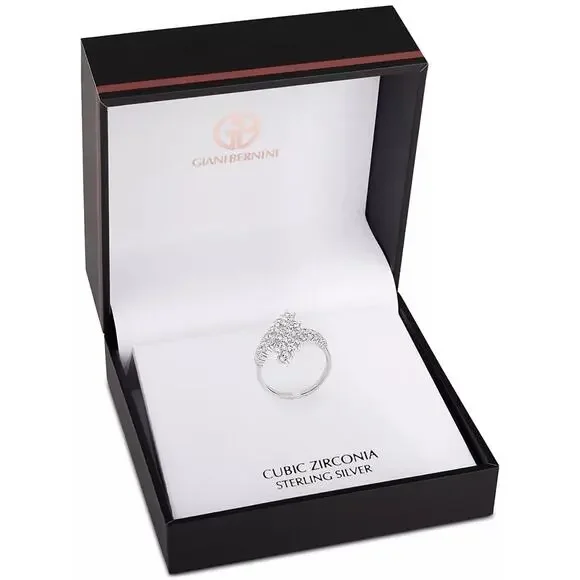 Giani Bernini Sterling Silver CZ Bypass Ring Size 7 | NWT - Picture 4 of 6